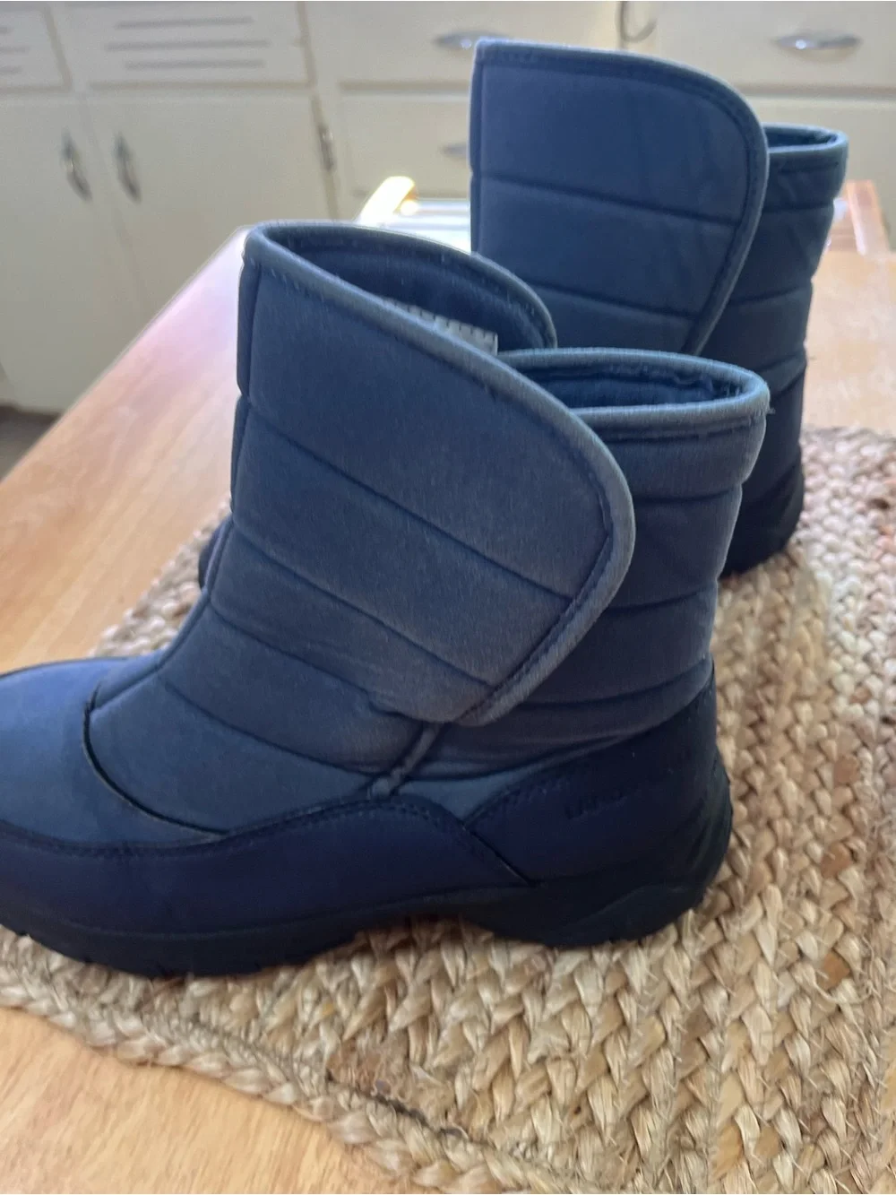 Lands' End Navy Kids Snow Boots